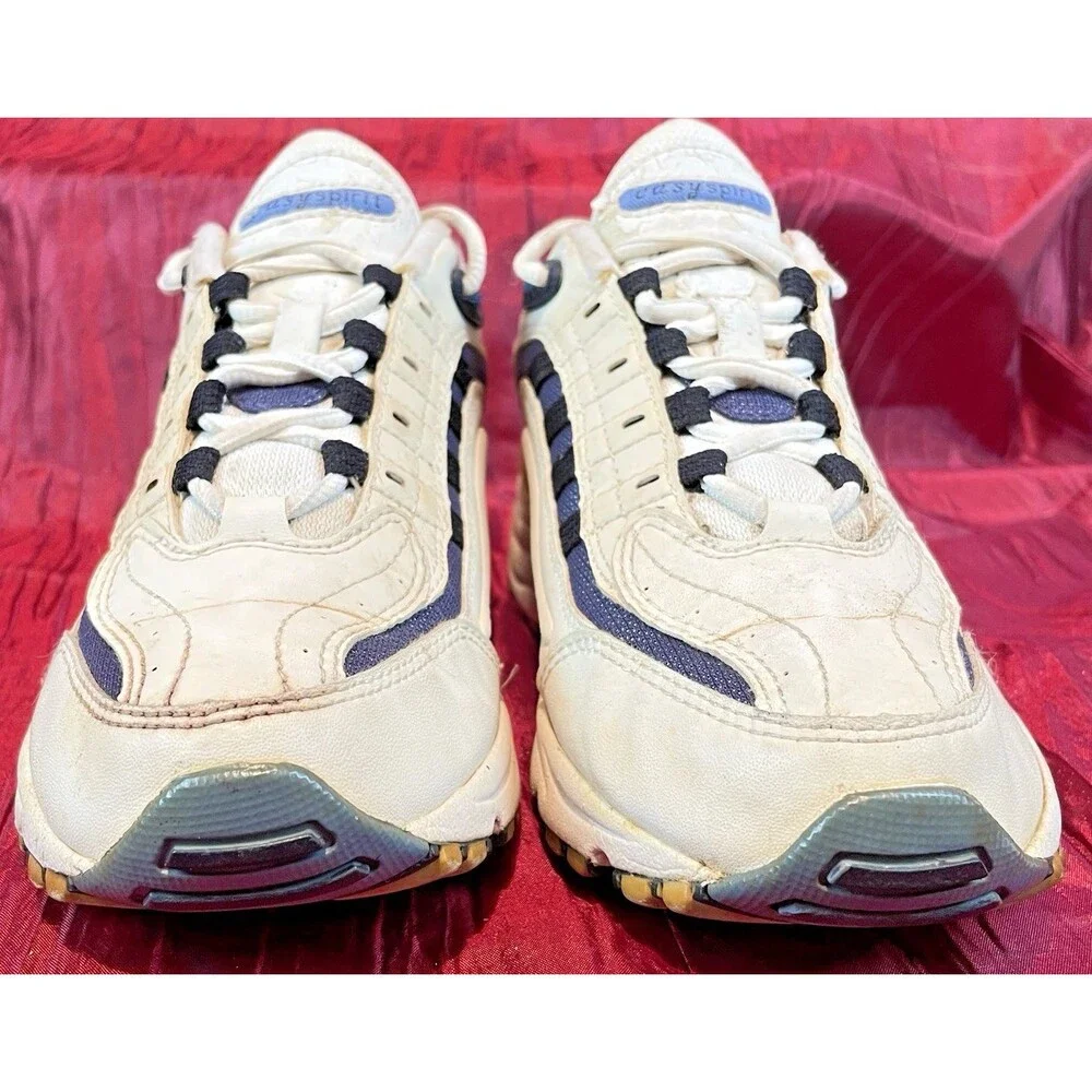 Womens Easy Spirit White Walk-Run Athletic Shoes Snakers sz 6.5